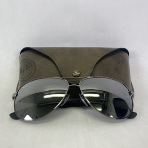 Ray Ban RB8313 Polarized Carbon Fiber Mirrored Aviator Sunglasses w/case 
