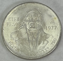 1977 Cien Pesos .0720 Fine Silver Mexican Coin