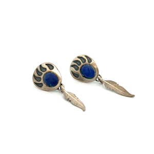 Selena Jake (SJ) Lapis Bear Paw Sterling Silver Earrings
