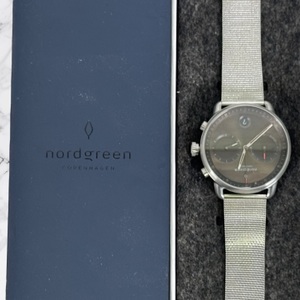 Nordgreen Pioneer Bronze Dial Chronograph Date Wristwatch