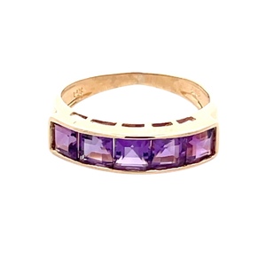 Synthetic Purple Gemstone Ring 14kyg 2.4g Size: 5