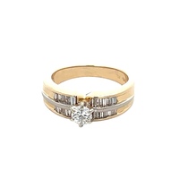 14K Yellow Gold 1/2CTW Diamond Engagement Ring SZ:6.5