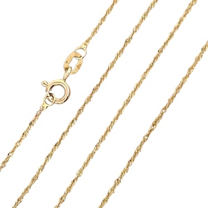 14K Yellow Gold 22 in. 1.0mm Fine Rope Necklace Chain 1.4g