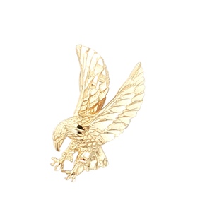 14K Yellow Gold Flying Eagle Pendant 2.8g
