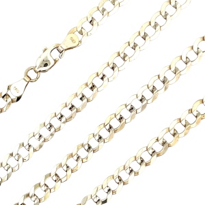 14K Yellow Gold 24 in. 4.7mm Curb Link Chain 14.4g
