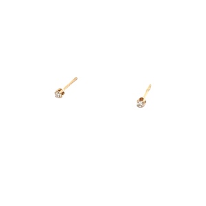10K Yellow Gold Petite Diamond Stud Earrings 