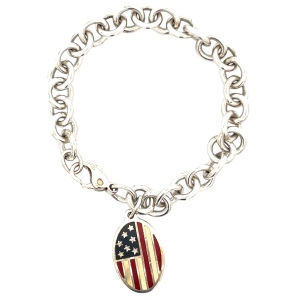2001 Tiffany & Co 8 in. Remembrance Flag Bracelet