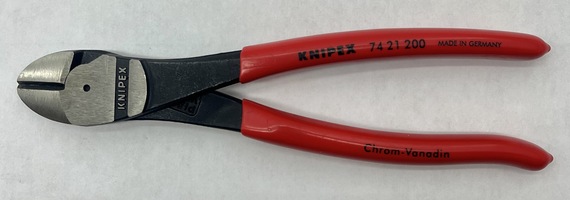 Knipex 8" Angled Diagonal Cutters High Leverage Cutting Pliers- 74 21 200
