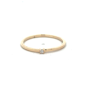 14K Yellow Gold Diamond Promise Ring SZ:9, 1.4g