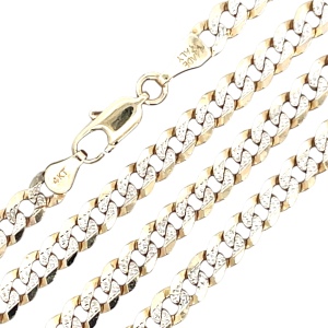 22" Diamond Cut Curb Chain 10KYG 14.3g