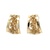 14K Yellow Gold 3/4 in. Floral Clip-on Earrings 6.9g