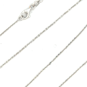 10K White Gold 18 in. Baby Cable Chain