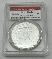 2012-S American Silver Eagle PCGS MS70