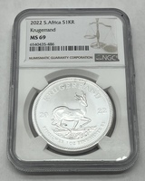 2022 S. Africa S1KR Krugerrand NGC MS69 .999 Fine Silver