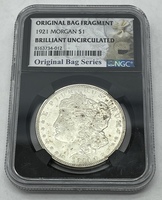 1921 Morgan Silver Dollar NGC Original Bag Fragment Series