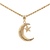 10K Yellow Gold Moon & Star 19 in. Necklace 2.5g
