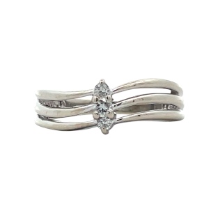Diamond Fashion Ring 0.06CTW 10KWG 2.4g Size: 5.5