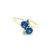 Ladies 10K Yellow Gold Blue Gemstone Ring SZ:8