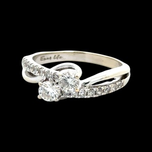 Ever Us Collection 14K White Gold 1.0CTW Diamond Anniversary Ring SZ:9.5