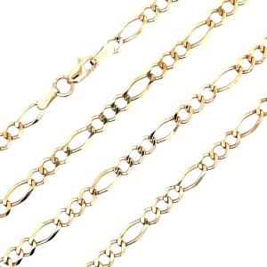10K Yellow Gold 20 in. 4.1mm Figaro Link Chain 7.0g