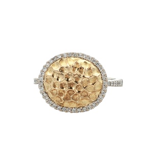 14K Yellow Gold Meira T 1/4CTW Diamond Cocktail Ring SZ:6.5