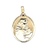 18K Yellow Gold Stella Mother & Child Oval Disc Pendant