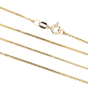 14K Yellow Gold 16 in. Serpentine Necklace Chain 2.0g