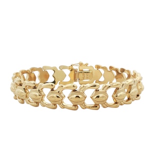 18K Yellow Gold 7-1/4" Fancy Link Bracelet 12.5g