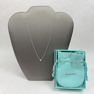 Tiffany & Co. Elsa Peretti Diamonds by the Yard Single Diamond Pendant Silver