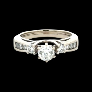 14K White Gold 1.0CTW Diamond Two-Piece Bridal Set SZ:7