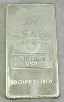 ASAHI Refining 10oz Bar .999 Fine Silver