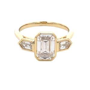 10K Yellow Gold Cubic Zirconia Crystal Ring SZ:7