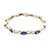 10K Yellow Gold  6-3/4 in. Blue Gemstone Bracelet