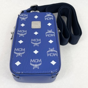 MCM Visetos Blue Crossbody Handbag