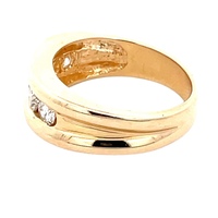 14K Yellow Gold 5-Diamond 1.0CTW Wedding Band SZ:9.5
