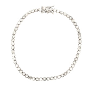 14K White Gold 2.0CTW 59 Diamond Tennis Bracelet 7 in. 