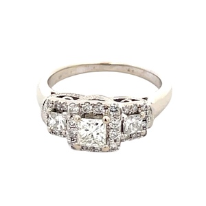 Vera Wang 14K White Gold 1.0CTW Diamond Anniversary Ring SZ:5.5