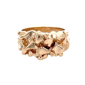 14K Yellow Gold Nugget Ring SZ:8