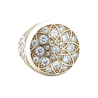 10K Yellow Gold 2.0CTW Cubic Zirconia Cocktail Ring SZ:12