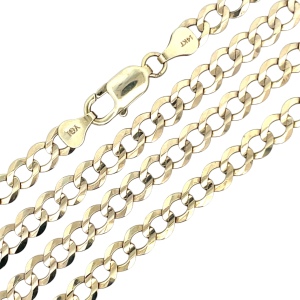 14K Yellow Gold 24 in. 6.0mm Curb Link Chain 20.7g