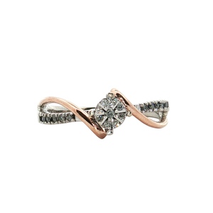 Ladies 10k 2-Tone 1/5 CTW Diamond Fashion Ring SZ:7 
