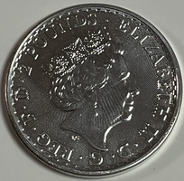 2022 Elizabeth 2 Pounds 1oz Brittania .999 Fine Silver
