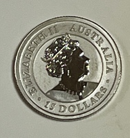 2022 Elizabeth II Australia 15 Dollars Platinum 1/10oz Round Kookaburra