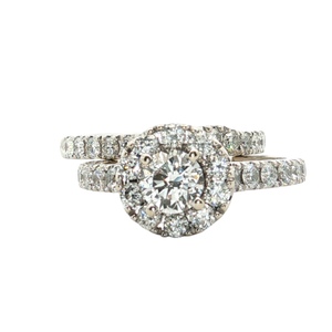 Neil Lane14K White Gold 1-1/3 CTW Diamond Bridal Set SZ:6.5