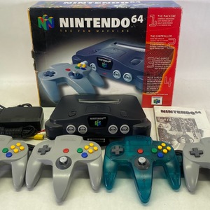Nintendo 64 Console CIB w/ Original Box and Packaging - 4 Controllers - NUS-001