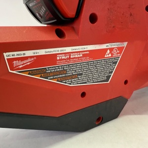Milwaukee 2933-20 M18 Single Channel Strut Shear