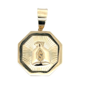 10K Yellow Gold Money Bag Pendant