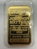 Johnson Matthey 1 Ounce Gold Bar 9999 Fine Gold 