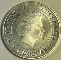 2015 Elizabeth II Australia 1 Dollar Kangaroo .999 Fine Silver