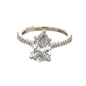 Tacori 18K White Gold 2.0Ct Lab-Diamond Engagement Ring Sz;5.5